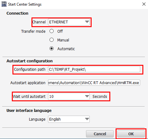 Autostart  WinCC Runtime Advanced (TIA Portal) Autostart  WinCC Runtime Advanced (TIA Portal)