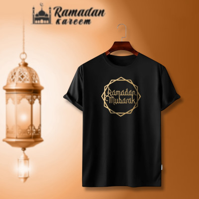 ইসলামিক ক্যালিগ্রাফি ডিজাইন কটন হাফহাতা টিশার্ট