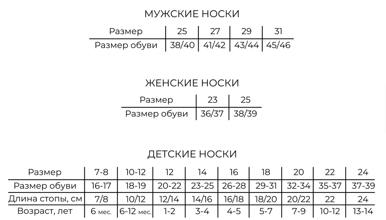 Clever размеры носков