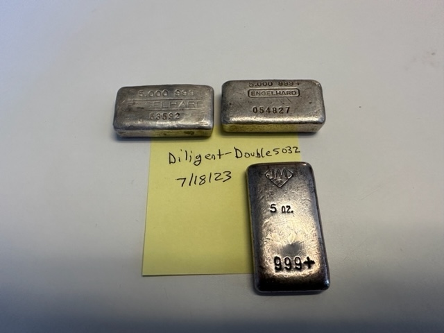 [WTS]Rare Vintage Hand Poured Engelhard and Johnson Matthey 5 oz Silver
