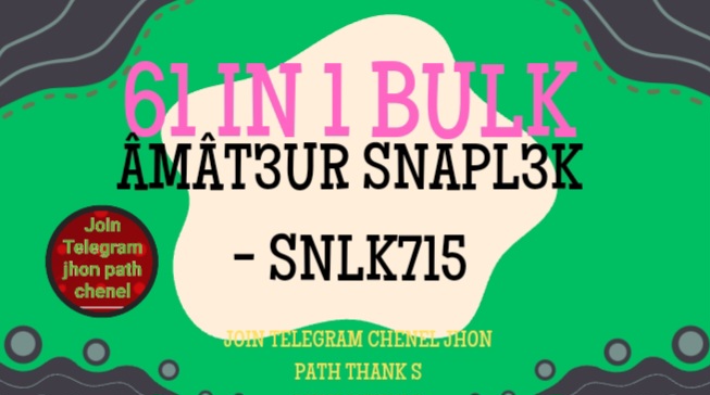 💢💢61 in 1 BULK AMATEUR SNAPLEK - SNLK715💢💢
