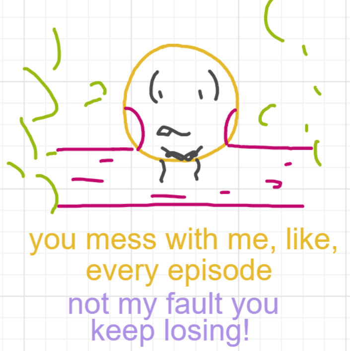 A panel from A Murder On The, episode six of the Board Boards object show by Furretwalk/WalkingFurret.