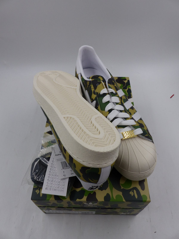 ADIDAS SUPERSTAR 80S X BATHING APE GREEN CAMO US MENS SZ 9.5 EURO 43 1/3  GZ8981 | MDG Sales, LLC