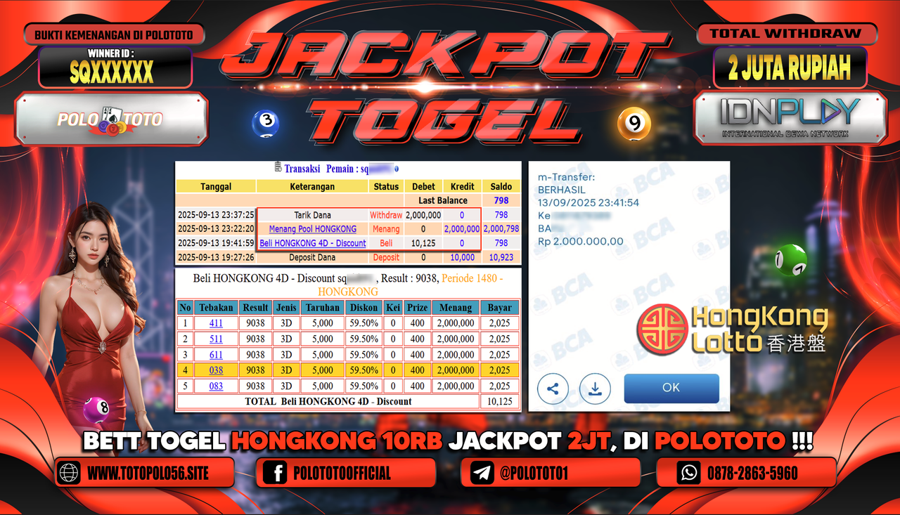 POLOTOTO JACKPOT TOGEL HONGKONG LOTTO Rp.2.000.000,-