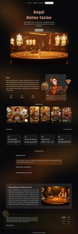 لندینگ پیج رویال / ترکی زبان