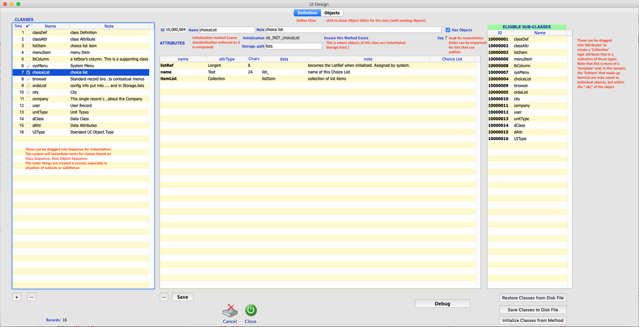 1 UI Design - choiceList Definition