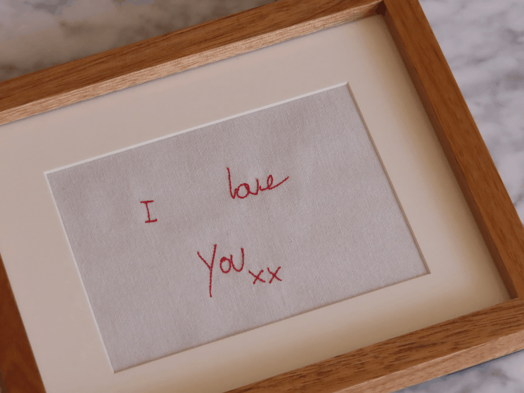 Custom Embroidered Note