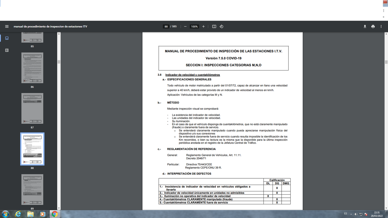 ITV cuentakilometros