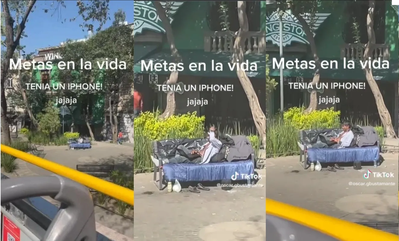 Vagabundo con un iPhone y laptop sorprende en la CDMX