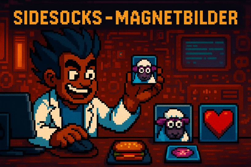 SideSocks Magnetbild – individuelles Wunschmotiv auf Magnetplatte
