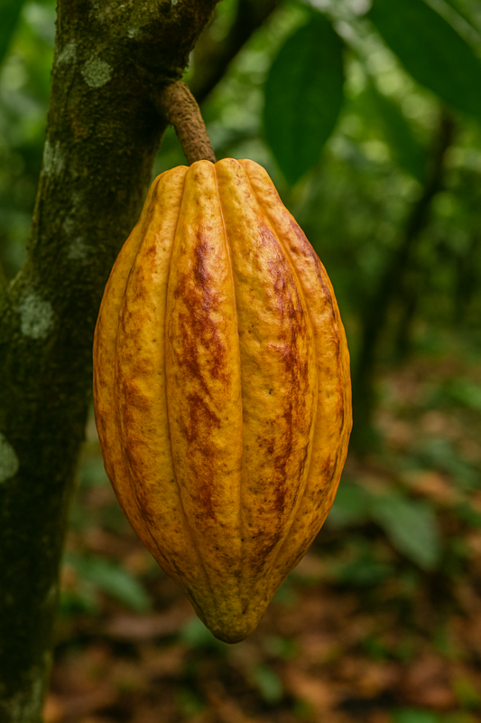 Buah kakao segar yang siap panen di perkebunan Sulawesi Tengah