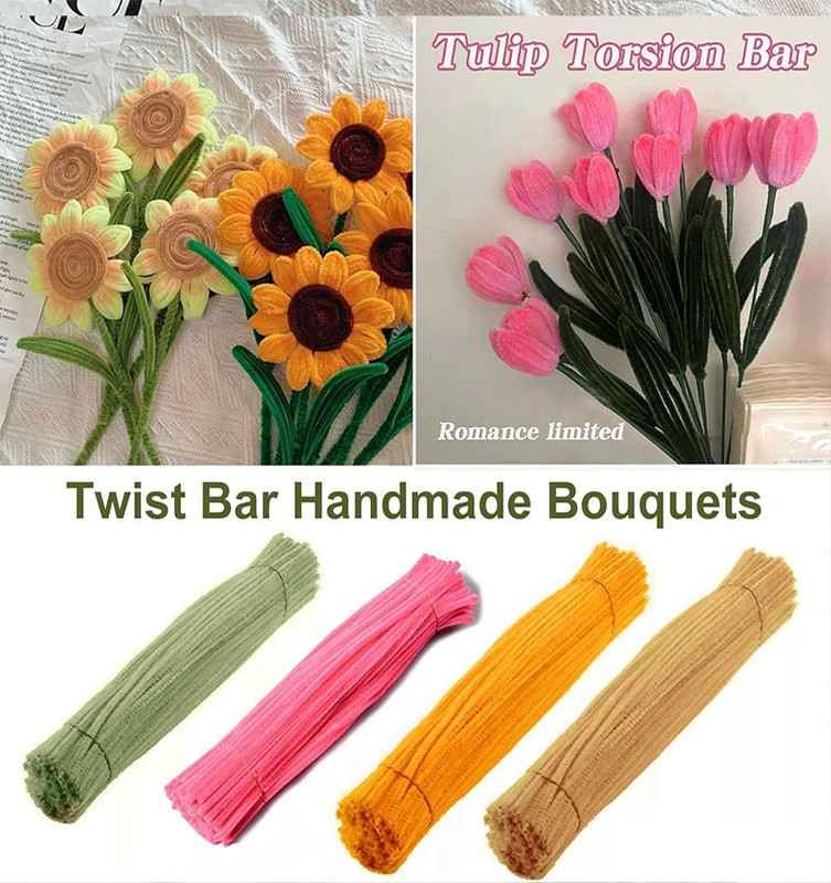 limpia pipas para flores chenilla para tejido de muñecos chelines para decorar 