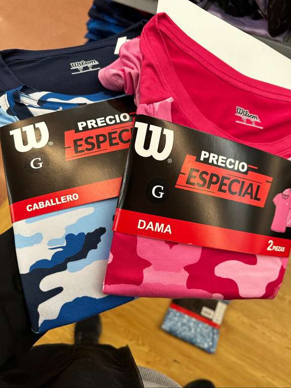 Walmart: Playera wilson estilo camo 2 pack ( dama y caballero) 
