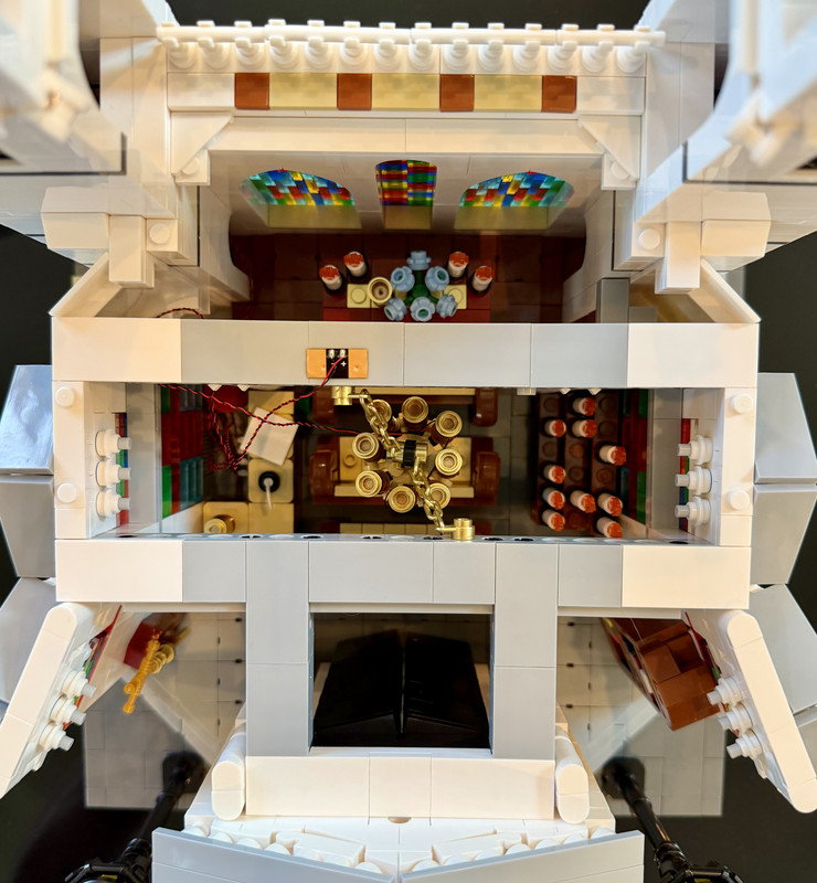 Top-down view, mid-build.
