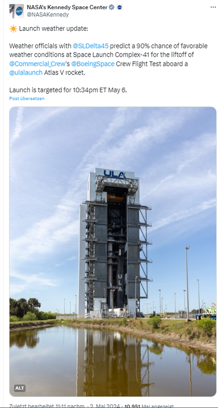 Startmontage des Boeing Starliner-Raumschiffs