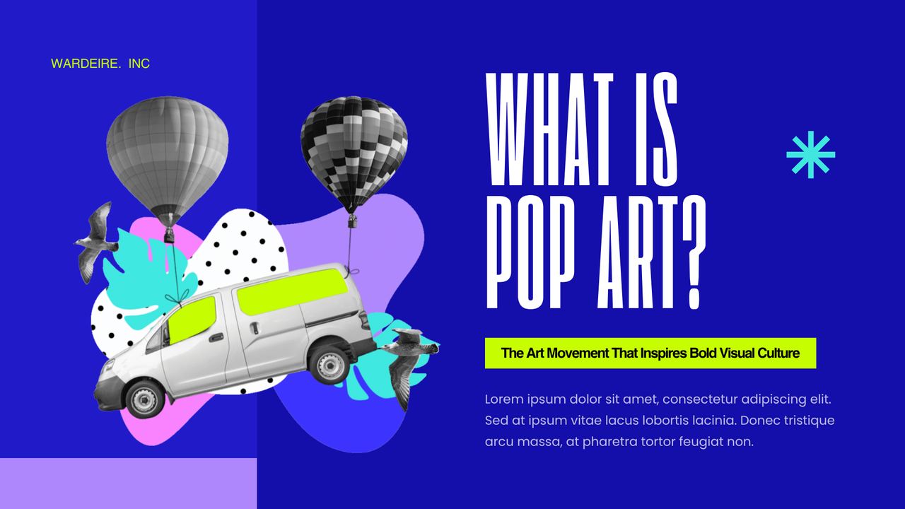 Blue Animated Collage Pop Art Creative Presentation