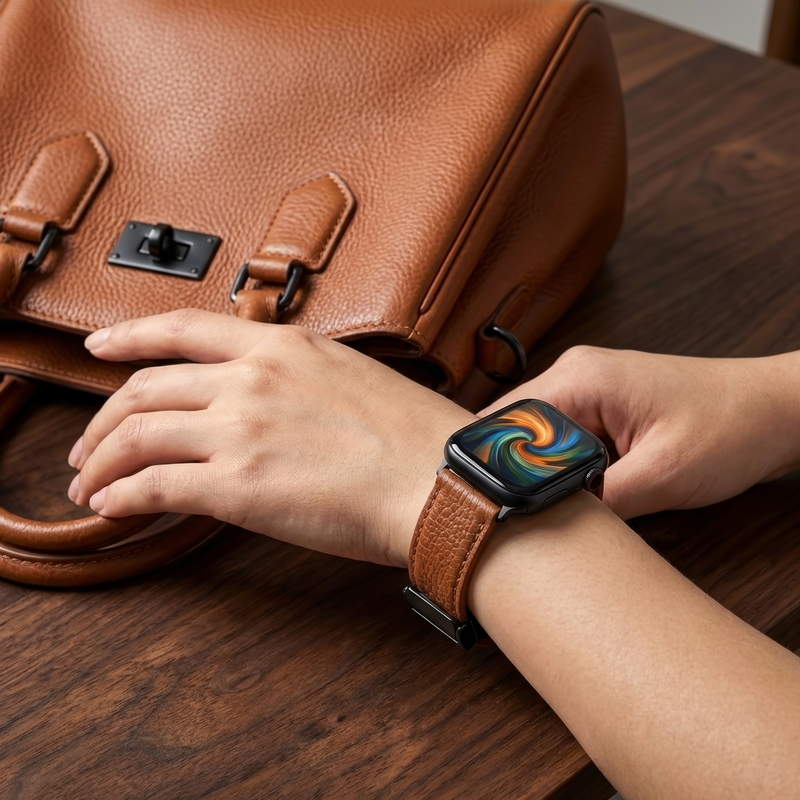 Curea din piele naturala pentru Apple Watch 9 / 10 / Ultra 2 / Ultra 3 Daden®, Universala, 42/44/45/46/47/49mm, Calitate Premium, Handmade, Negru o8Qk EWXJRe 9IAc Lq Oqq DQ m VDTUm If Tma07A10Dt Zm Jg cover