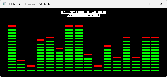 HOBBY BASIC EQUALIZER IN CONSOLE