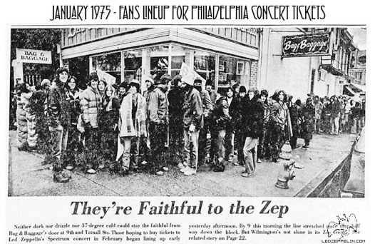 fans line up