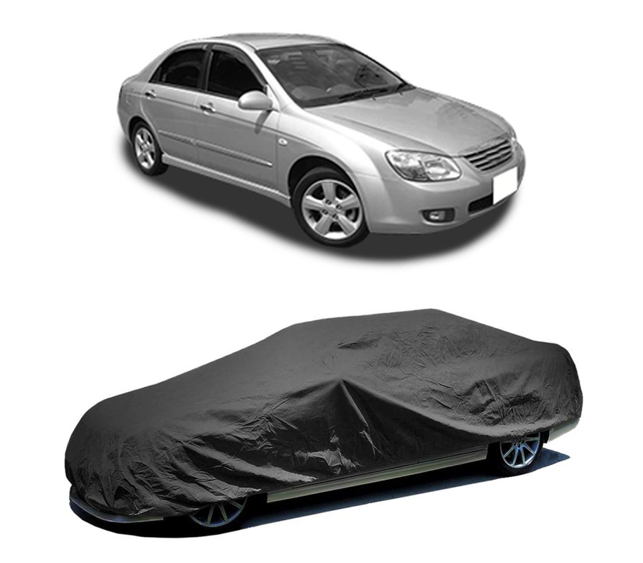 Husa tip prelata auto pentru KIA CERATO I Saloon (LD) 2004 - 2009,culoare negru, material textil impermeabil, rezistanta la intemperii praf UV, CARPASSION Husa Protectie