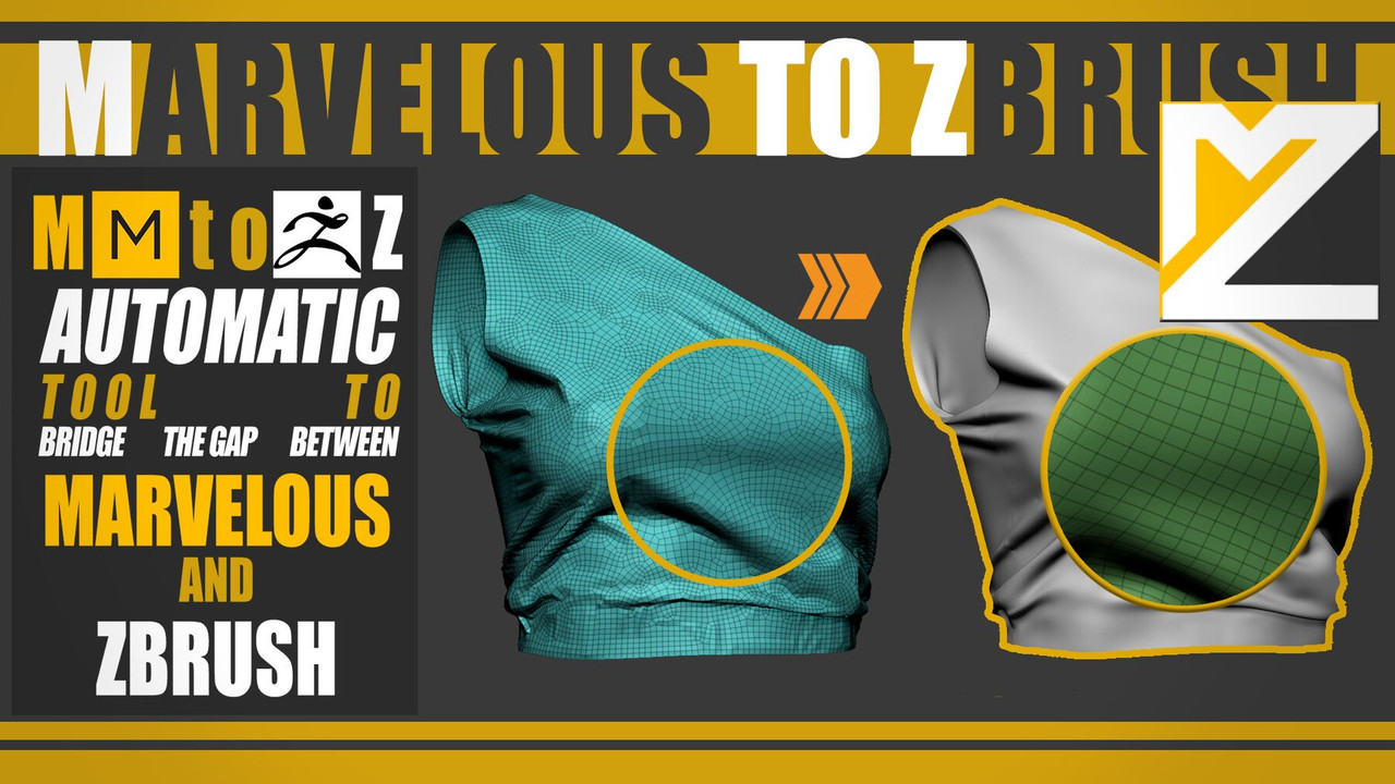 Zplugin MTOZ Bridge The Gap Between MARVELOUS And ZBRUSH For Artists