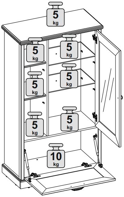 Шкаф-витрина Тоскана Нью