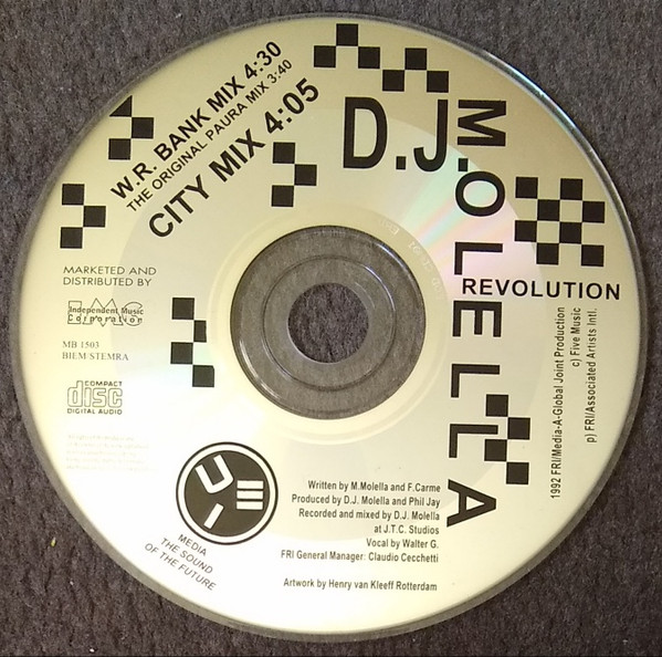 03/11/2023 - D.J. Molella – Revolution! (CD, Maxi-Single)(Media The Sound Of The Future – MB 1503)  1992 R-4551417-1654088135-2917