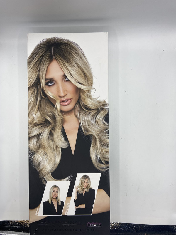 MEGAN MCKENNA'S BOUNCY BLOW BY EASILOCKS 2-IN-1 HAIR 14" 70G 22" 110G ASH BLONDE