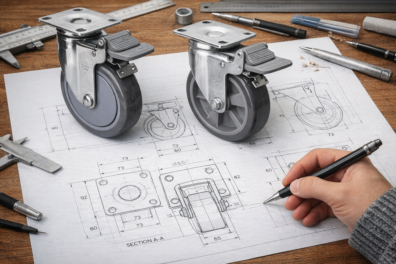 industrial caster oem manufacturer visualization
