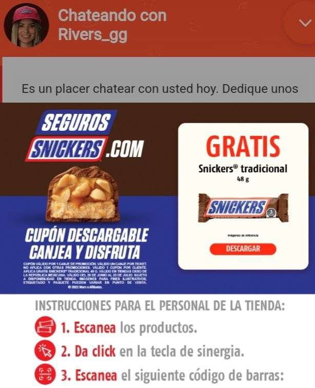 Snickers.com: Snicker gratis en Oxxo 
