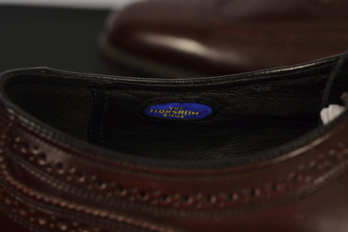 Vintage Florsheim 30353 Wingtip Oxford 14 B Shell Burgundy