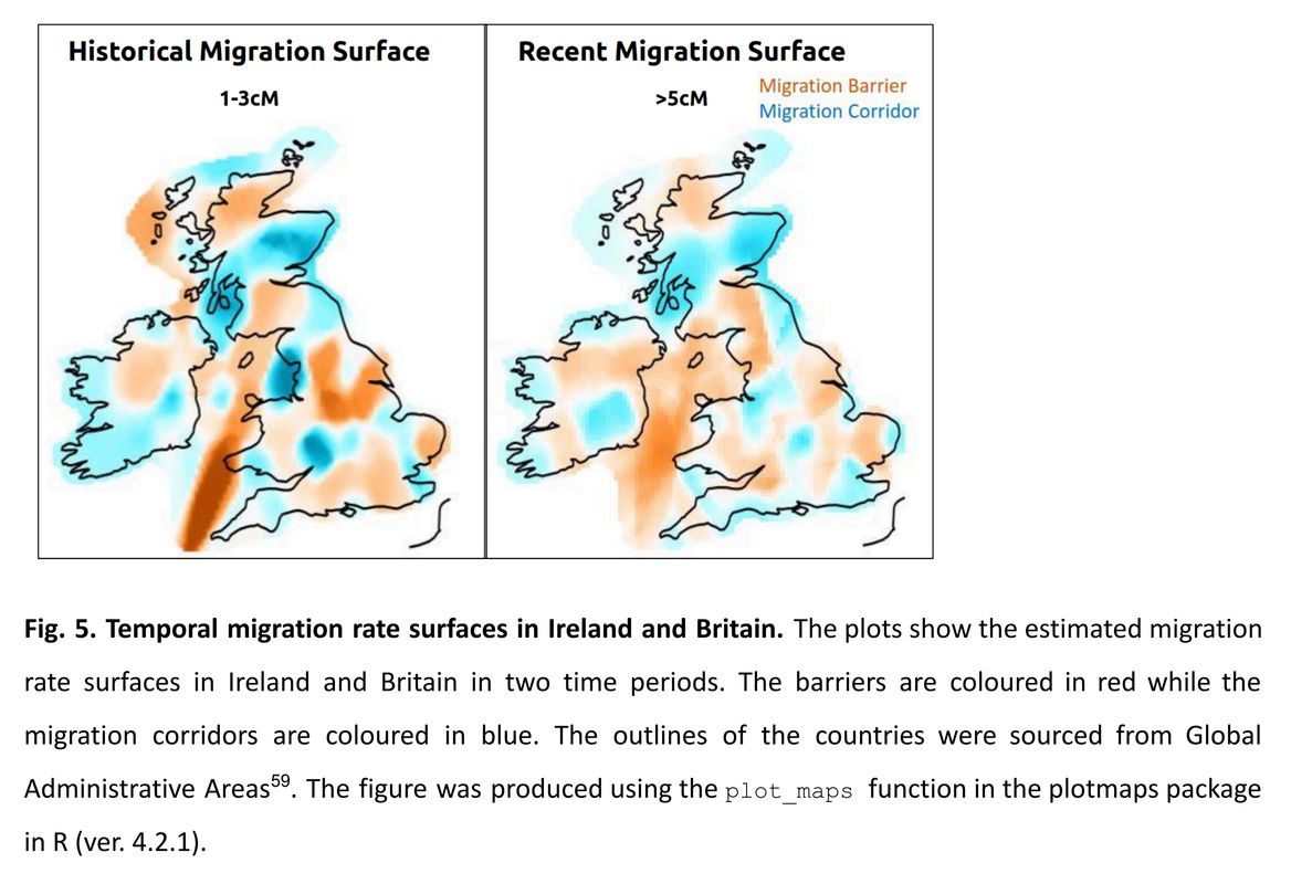 A genetic perspective on the recent demographic history of Ireland and Britain F5