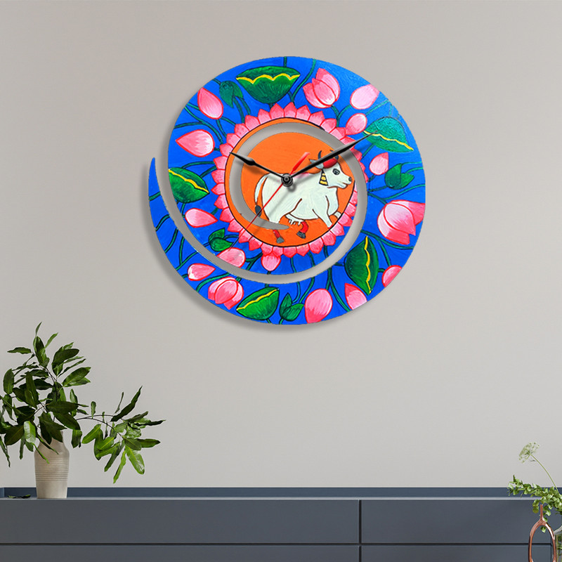 Pichwai Painting on Spiral Clock DIY Kit 