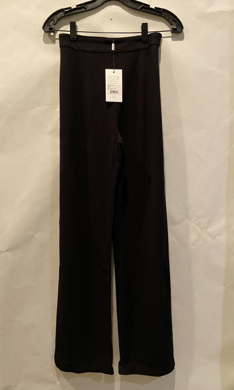 SOMETHING NAVY WIDE LEG TROUSERS HIGH WAISTED BLACK SIZE 4