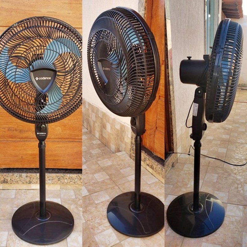 Ventilador de Coluna Cadence Eros Turbo, Preto e Azul, VTR869