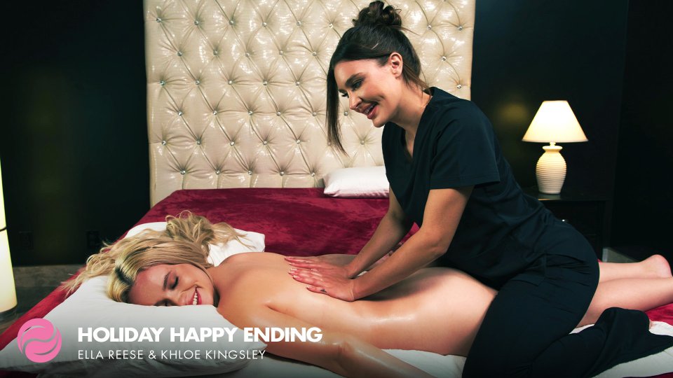 AllGirlMassage 24 08 19 Ella Reese, Khloe Kingsley Holiday Happy Ending