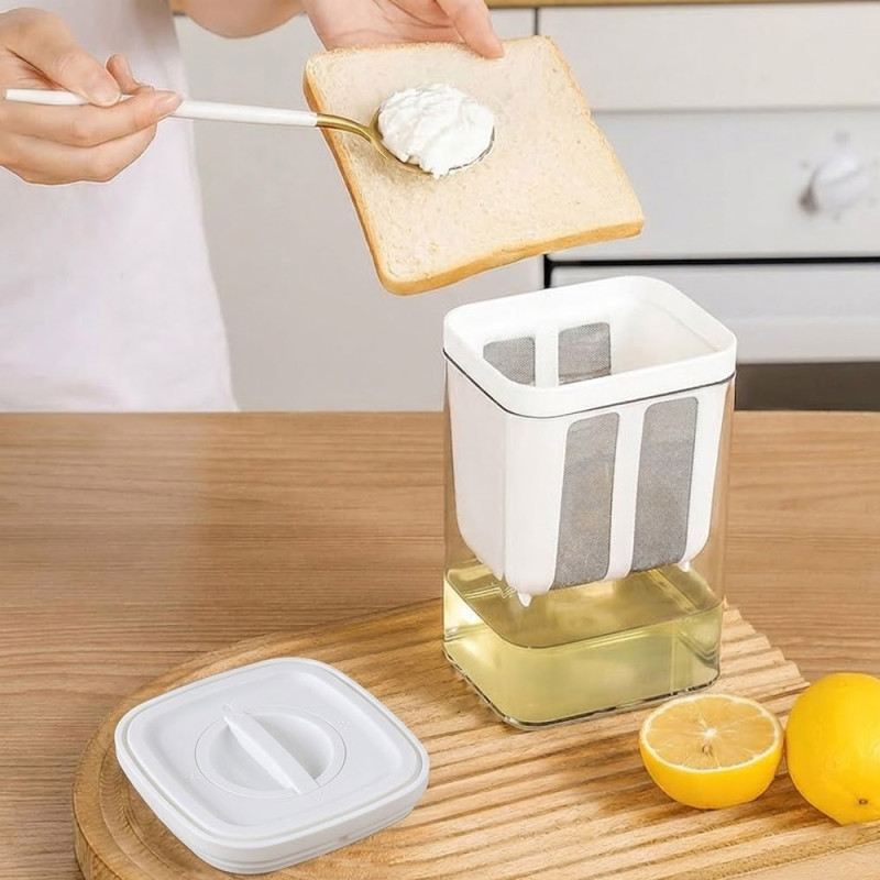 Premium 1100ML Greek Yogurt Maker & Whey Strainer for Homemade Creamy Yogurt