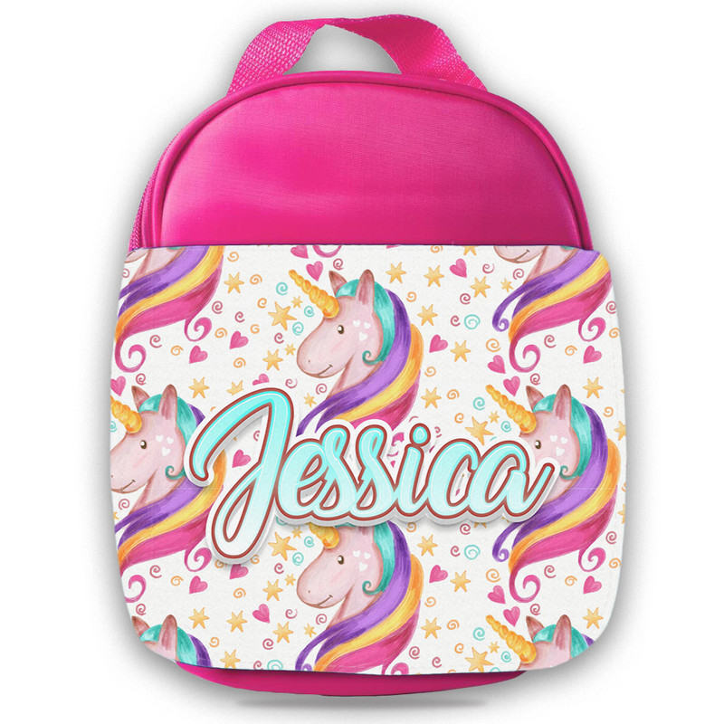 Personalised Kids Lunch Bag Any Name Unicorn Childrens Girls School Snack Box 10