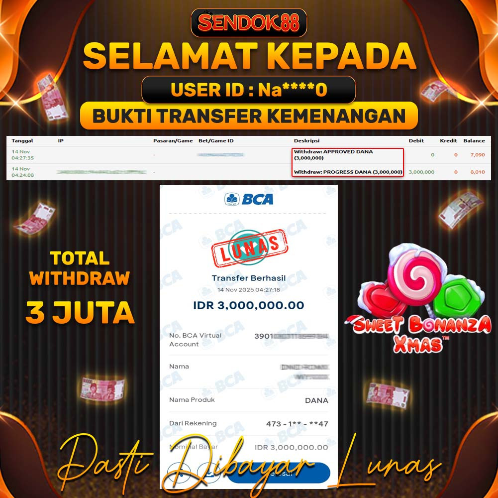 SENDOK88 JEPE! SWEET BONANZA XMAS Rp 3.000.000,- LUNAS!