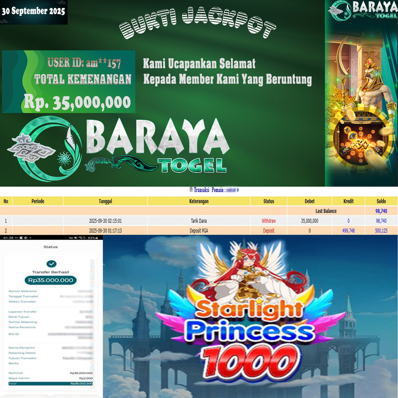 Rp. 35.000.000.- WD LUNAS DI BARAYATOGEL