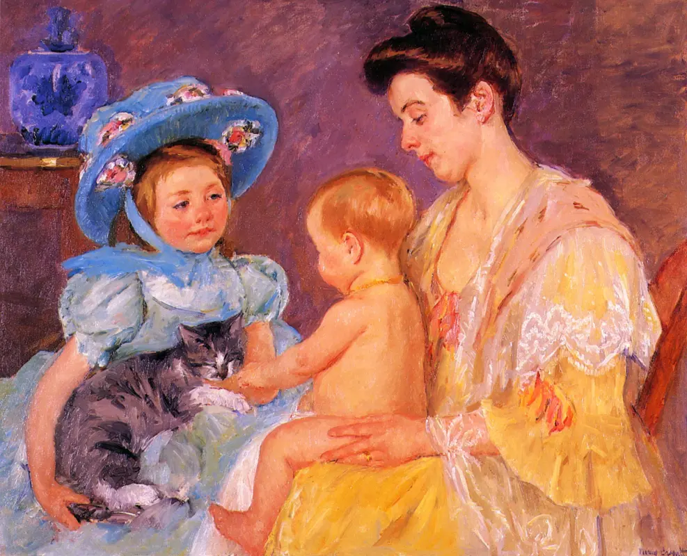 children-playing-with-a-cat