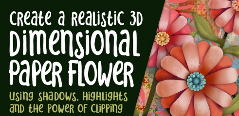 Create a Realistic Dimensional Flower With Shadows and Highlights Using Selections & Clipping Masks