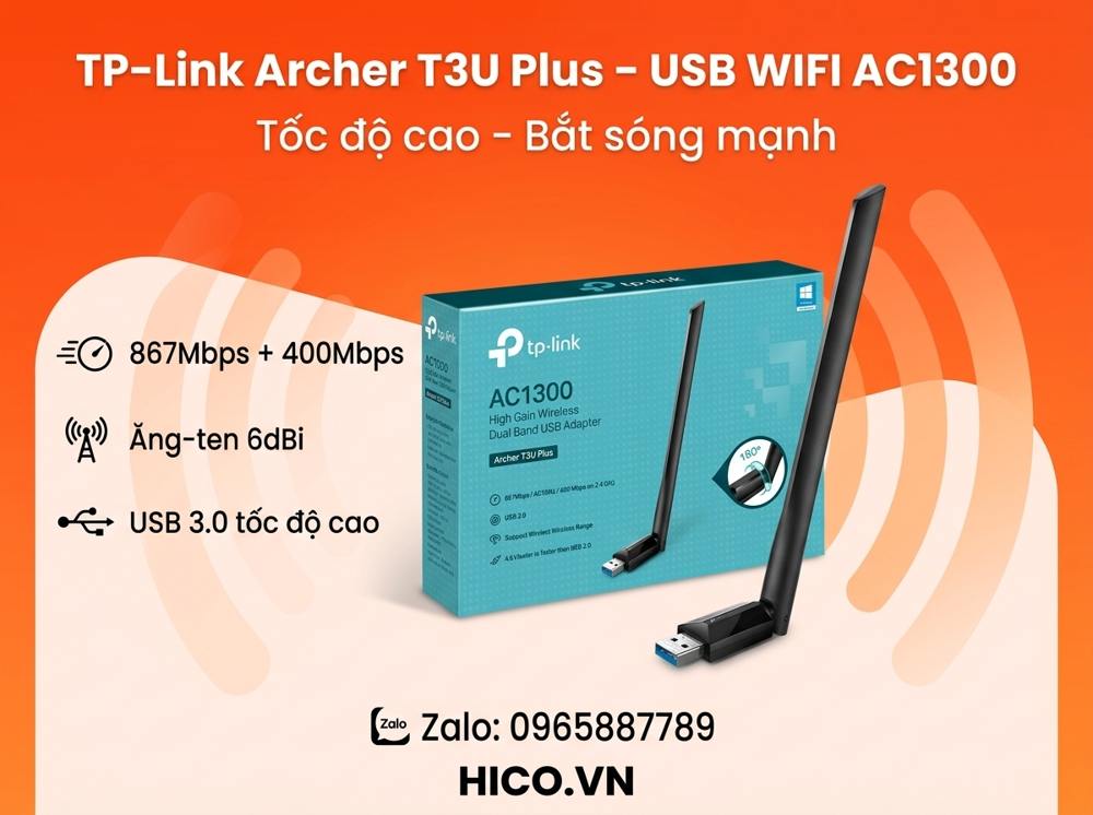 Chi tiết ăng ten độ lợi cao của Archer T3U Plus