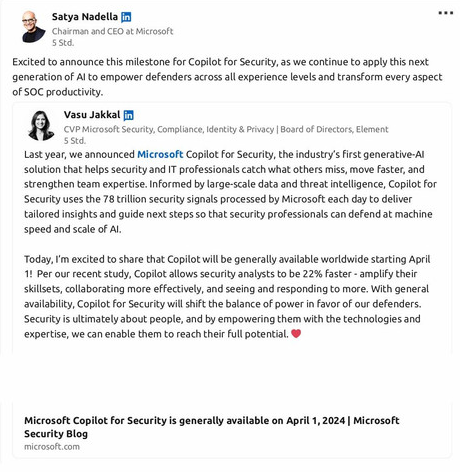 Microsoft Copilot for Security Microsoft Copilot for Security