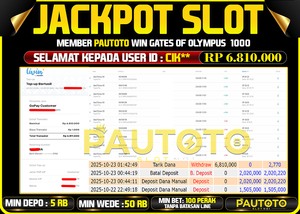 BUKTI JACKPOT LUNAS PAUTOTO