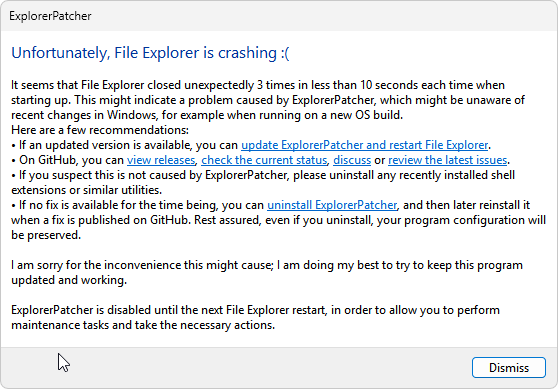 Can't run EP setup · Issue #3096 · valinet/ExplorerPatcher · GitHub