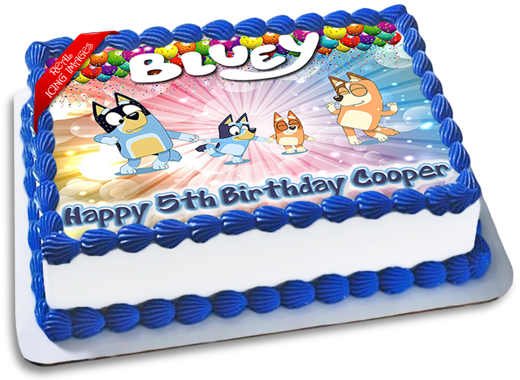 Bluey Dance Cake Topper Image Edible Icing Personalised