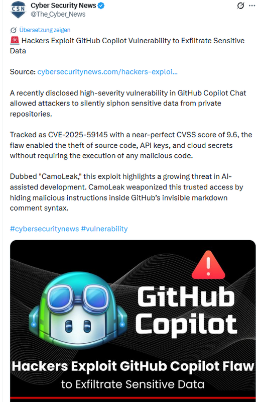 GitHub Copilot-Schwachstelle