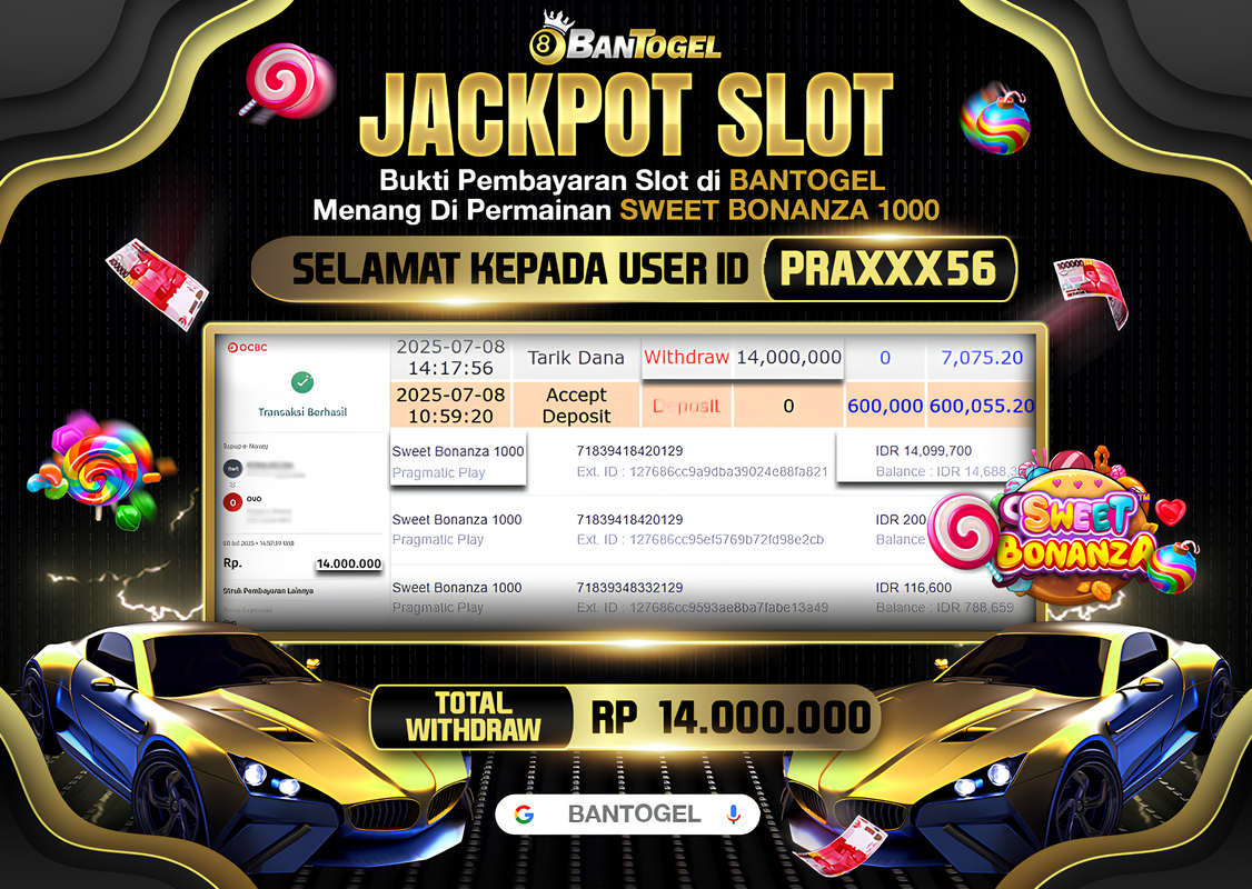 BUKTI JACKPOT LUNAS BANTOGEL