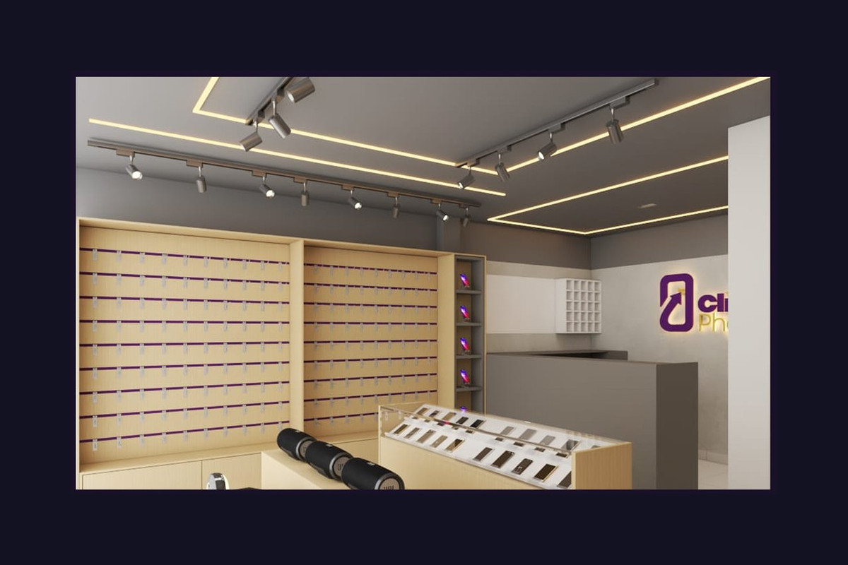 Interior da loja Click Phone